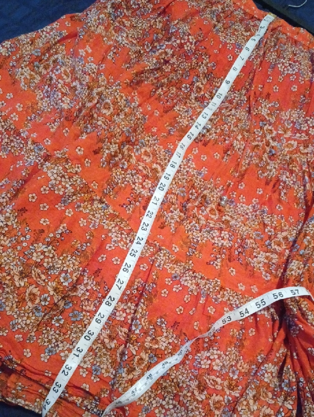 << Mlle Gabrielle Orange Floral Tiered Maxi Skirt - Picture 10 of 10